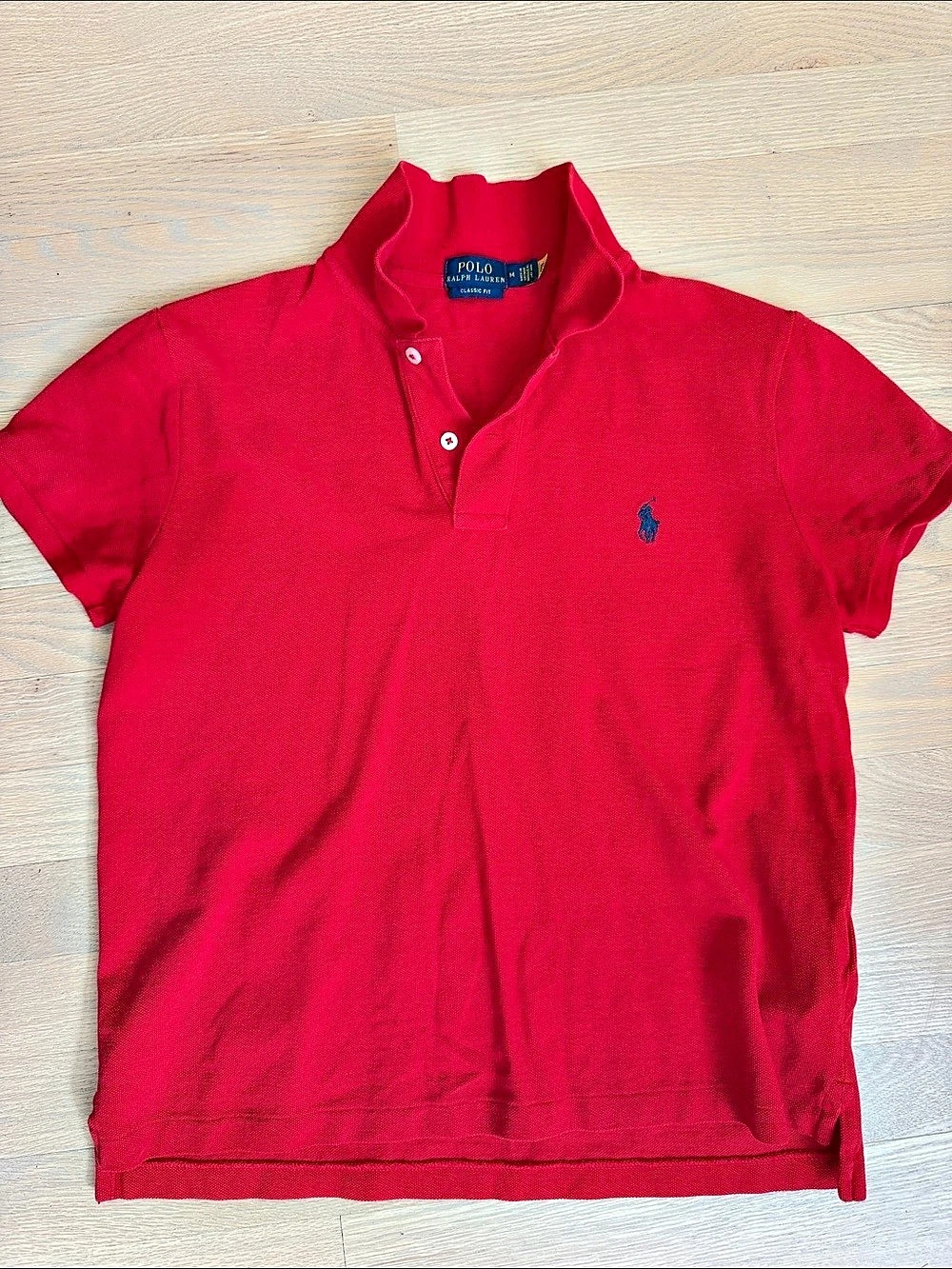 Polo Ralph Lauren Classic Fit Mesh Polo Shirt Red Medium